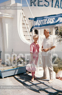 Photo of Graham Greene and his last lover and mistress Yvonne Cloetta..Copyright©Amanda Saunders/Writer Pictures/Rosebud2