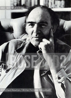 John Gardner (November 20, 1926 – August 3, 2007) photographed in 1984 by Richard Newton for Glidrose Publications Limited. Gardner, a prolific British thriller writer who wrote more novels about James Bond than Ian Fleming did, died on Friday, Aug. 3, 2007..Copyright©Richard Newton/Writer Pictures/Rosebud2