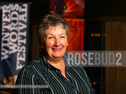 Shirley Spear, owner of The 3 Chimneys restaurant at Pitlochry Theatre speaking about A Taste of Scotland..Photographed at the Winter Words Festival in Pitlochry...Copyright©Walter Neilson/Writer Pictures/Rosebud2