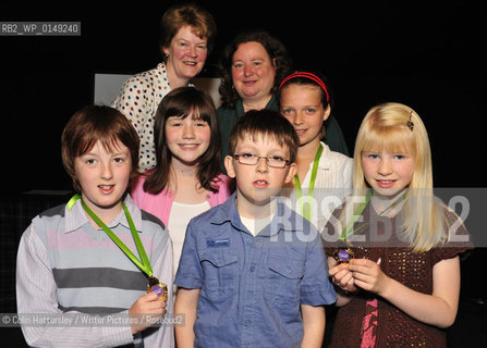 Write On! Awards, Sat 20/06/09 ..Eleanor Updale (back right, hosting) with the Write On! Awards winners.....Copyright©Colin Hattersley/Writer Pictures/Rosebud2