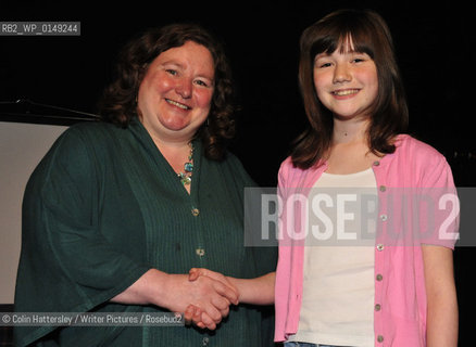 Write On! Awards, Sat 20/06/09 ..Eleanor Updale (back right, hosting) with Write On! Awards winner.....Copyright©Colin Hattersley/Writer Pictures/Rosebud2