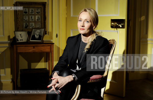 JK Rowling at Lennoxlove House for the annual Lennoxlove Book Festival. Pictured with Muriel Gray who is introducing her to the sold out audience. Photographed 2nd November 2012..©Picture by Alex Hewitt/Writer Pictures/Rosebud2