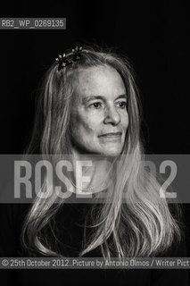 Sharon Olds, poet, photographed at the Royal Festival Hall..©25th October 2012..Picture by Antonio Olmos/Writer Pictures/Rosebud2