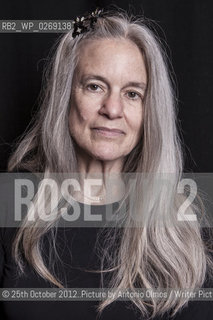 Sharon Olds, poet, photographed at the Royal Festival Hall..©25th October 2012..Picture by Antonio Olmos/Writer Pictures/Rosebud2