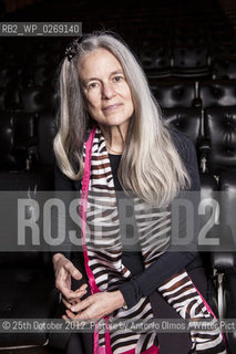 Sharon Olds, poet, photographed at the Royal Festival Hall..©25th October 2012..Picture by Antonio Olmos/Writer Pictures/Rosebud2
