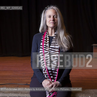 Sharon Olds, poet, photographed at the Royal Festival Hall..©25th October 2012..Picture by Antonio Olmos/Writer Pictures/Rosebud2