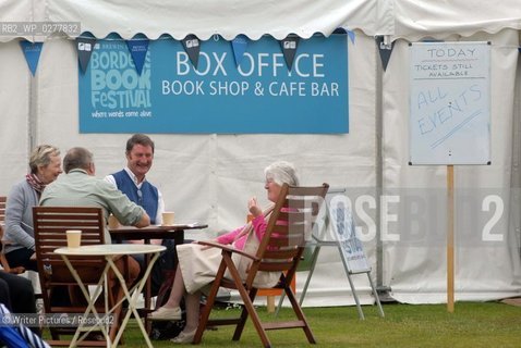 Visitors enjoying the Borders Book Festival in Melrose, Scotland, June ©Writer Pictures/Rosebud2