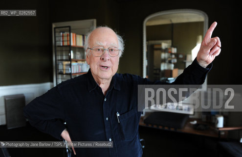Peter Higgs (Professor) at his home in New Town, Edinburgh.14th February 2013..©Photograph by Jane Barlow/TSPL/Writer Pictures/Rosebud2