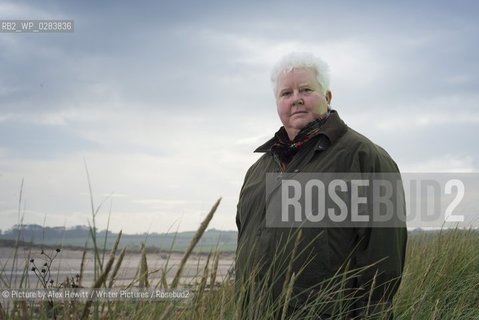 Val McDermid, Scottish Crime Writer photographed near her home in Alnmouth, Northumberland. 20th October 2013..©Picture by Alex Hewitt/Writer Pictures/Rosebud2