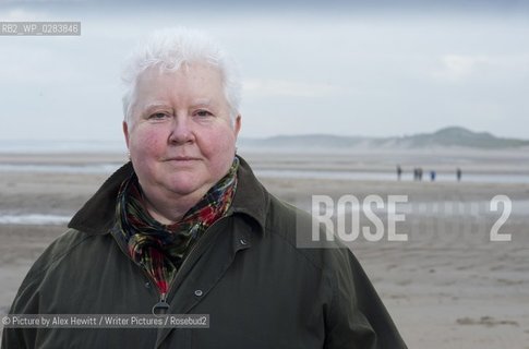 Val McDermid, Scottish Crime Writer photographed near her home in Alnmouth, Northumberland. 20th October 2013..©Picture by Alex Hewitt/Writer Pictures/Rosebud2