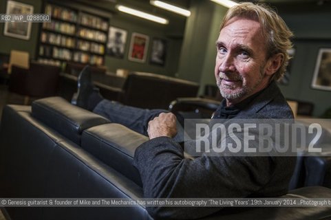 Mike Rutherford at Waterstones Head Office Piccadilly London..©Genesis guitarist & founder of Mike and The Mechanics has written his autobiography The Living Years.19th January 2014 ..Photograph by Nick Cunard/Writer Pictures/Rosebud2