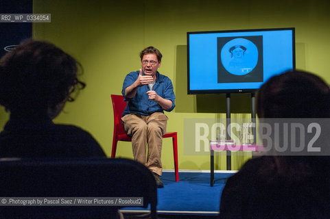 Edward Carey , British writer and illustrator, on stage at the Edinburgh International Book Festival. 10th August 2014..©.Photograph by Pascal Saez/Writer Pictures/Rosebud2