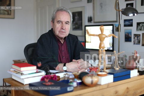 John Banville in his writing room in Dublin, Ireland .2nd January 2013..©Photograph by Fran Veale/Writer Pictures/Rosebud2