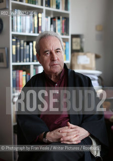 John Banville in his writing room in Dublin, Ireland .2nd January 2013..©Photograph by Fran Veale/Writer Pictures/Rosebud2