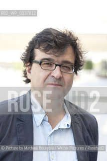 Javier Cercas. Spanish writer and academic, Lyon. Taken 24th May 2012..©Picture by Mathieu Bourgois/Writer Pictures/Rosebud2