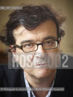 Javier Cercas, Spanish writer, in the Shepherds Hut at Hay on Wye Literary Festival.25th May 2014..©Photograph by Geraint Lewis/Writer Pictures/Rosebud2