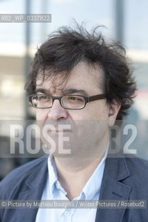 Javier Cercas. Spanish writer and academic, Lyon. Taken 24th May 2012..©Picture by Mathieu Bourgois/Writer Pictures/Rosebud2