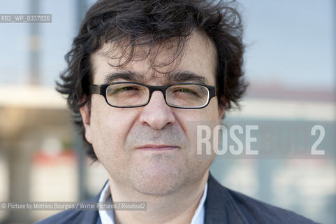 Javier Cercas. Spanish writer and academic, Lyon. Taken 24th May 2012..©Picture by Mathieu Bourgois/Writer Pictures/Rosebud2