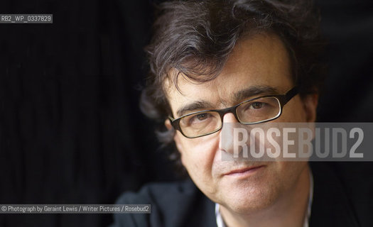 Javier Cercas, Spanish writer, in the Shepherds Hut at Hay on Wye Literary Festival.25th May 2014..©Photograph by Geraint Lewis/Writer Pictures/Rosebud2