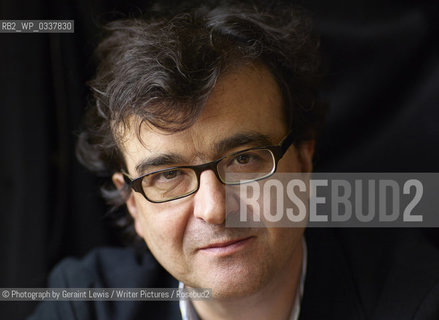 Javier Cercas, Spanish writer, in the Shepherds Hut at Hay on Wye Literary Festival.25th May 2014..©Photograph by Geraint Lewis/Writer Pictures/Rosebud2