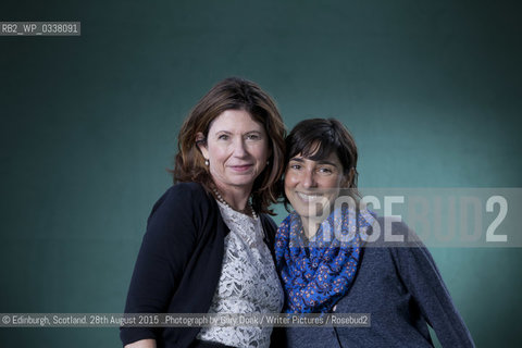 Paula McLain (left) & Priya Parmar, American authors, at the Edinburgh International Book Festival 2015..©Edinburgh, Scotland. 28th August 2015 ..Photograph by Gary Doak/Writer Pictures/Rosebud2