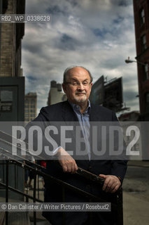 Sir Salman Rushdie (b. 1947) British Indian novelist and essayist, photographed in New York City, August 21, 2015. ..Copyright©Dan Callister/Writer Pictures/Rosebud2