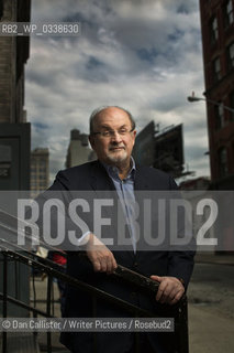 Sir Salman Rushdie (b. 1947) British Indian novelist and essayist, photographed in New York City, August 21, 2015. ..Copyright©Dan Callister/Writer Pictures/Rosebud2