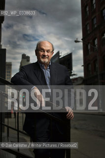 Sir Salman Rushdie (b. 1947) British Indian novelist and essayist, photographed in New York City, August 21, 2015. ..Copyright©Dan Callister/Writer Pictures/Rosebud2