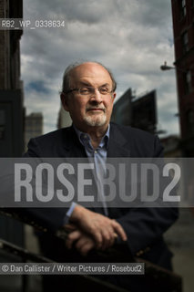 Sir Salman Rushdie (b. 1947) British Indian novelist and essayist, photographed in New York City, August 21, 2015. ..Copyright©Dan Callister/Writer Pictures/Rosebud2