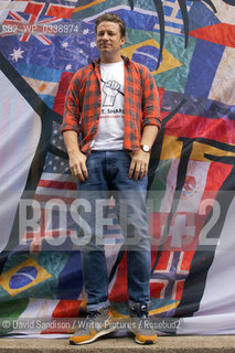 Jamie Oliver, British chef, at the Rhyl Primary School in North London to celebrate the Annual Food Revolution Day on May 15, 2015. ..Copyright©David Sandison/Writer Pictures/Rosebud2