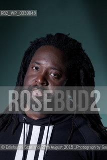 Marlon James, the Jamaican Man Booker Prize nominee,  at the Edinburgh International Book Festival 2015..©Edinburgh, Scotland. 27th August 2015 ..Photograph by Gary Doak/Writer Pictures/Rosebud2