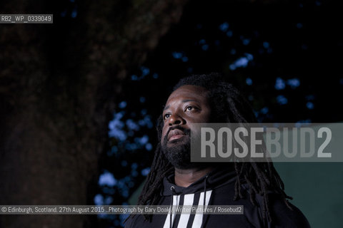 Marlon James, the Jamaican Man Booker Prize nominee,  at the Edinburgh International Book Festival 2015..©Edinburgh, Scotland. 27th August 2015 ..Photograph by Gary Doak/Writer Pictures/Rosebud2