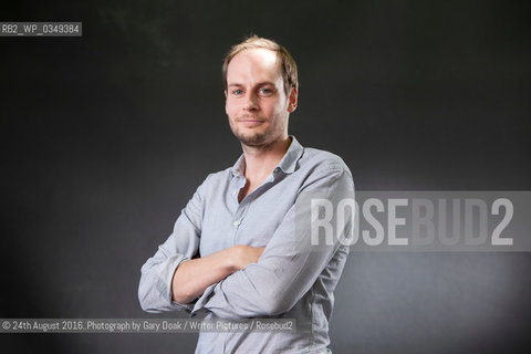 Harry Parker, the British writer and artist, at the Edinburgh International Book Festival. Edinburgh, Scotland..©24th August 2016..Photograph by Gary Doak/Writer Pictures/Rosebud2