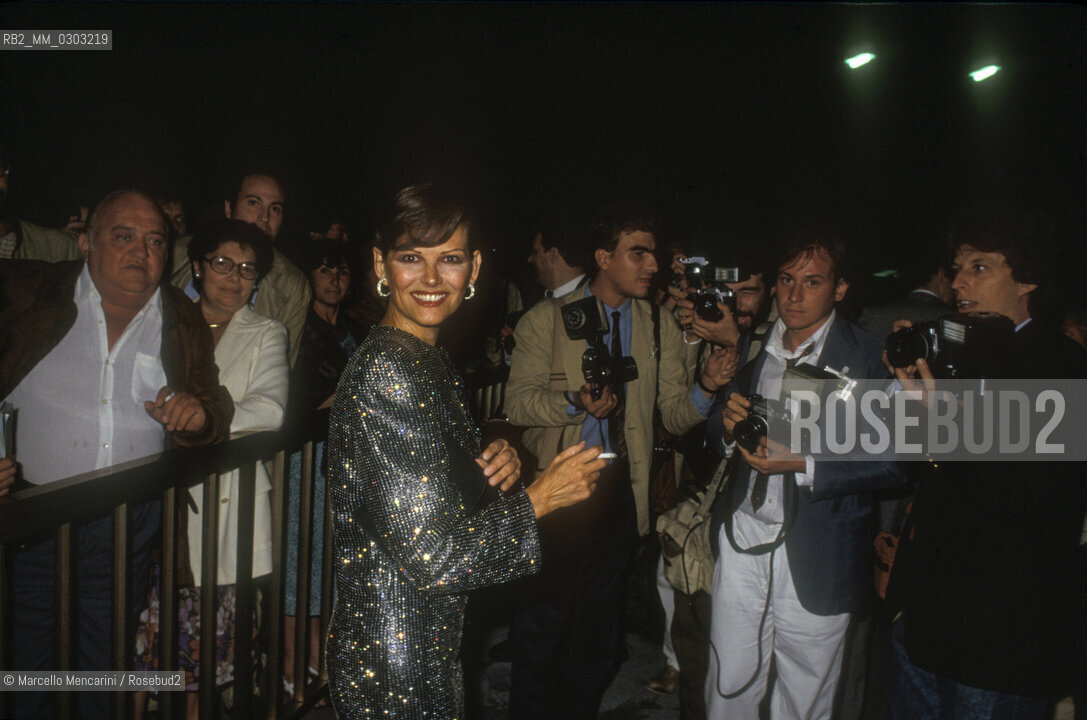 Venice Lido, Venice Film Festival 1984. Actress Claudia Cardinale, in competition with the movie Claretta directed by Pasquale Squitieri / Lido di Venezia. Mostra del Cinema di Venezia 1984. Lattrice Claudia Cardinale, in concorso con il film Claretta diretto da pasquale Squitieri - ©Marcello Mencarini/Rosebud2