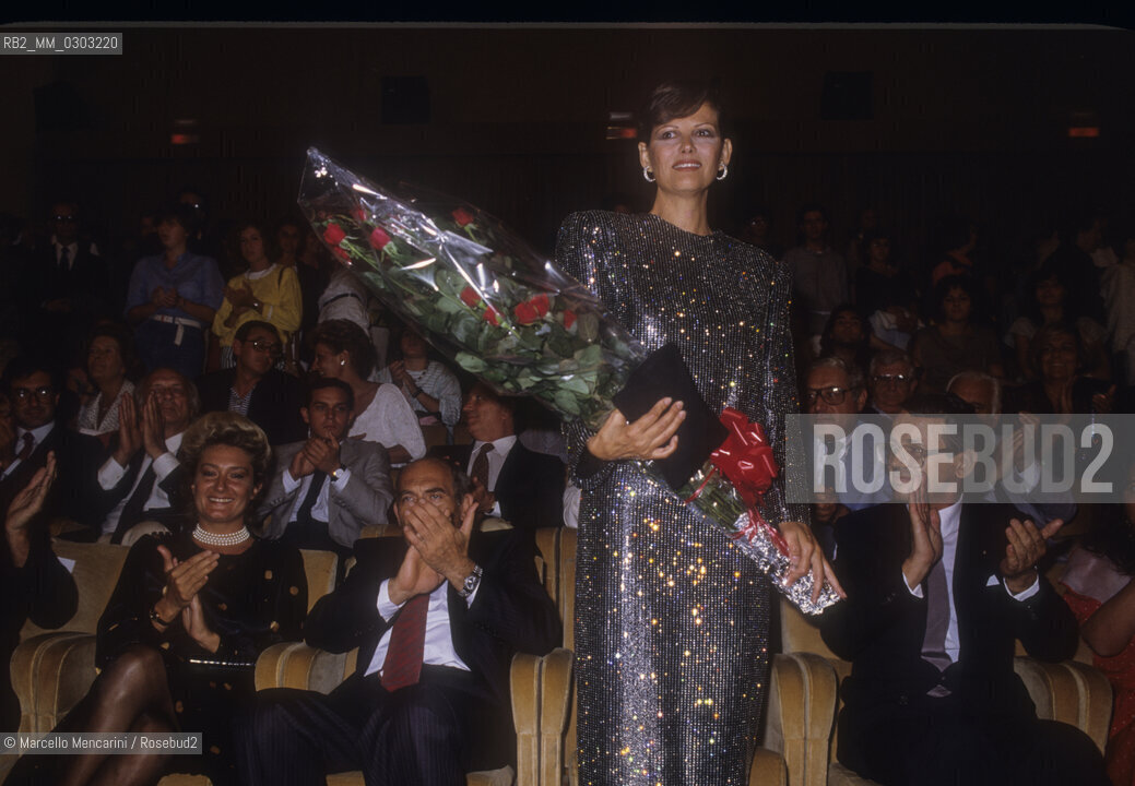 Venice Lido, Venice Film Festival 1984. Actress Claudia Cardinale, in competition with the movie Claretta directed by Pasquale Squitieri / Lido di Venezia. Mostra del Cinema di Venezia 1984. Lattrice Claudia Cardinale, in concorso con il film Claretta di Pasquale Squitieri - ©Marcello Mencarini/Rosebud2