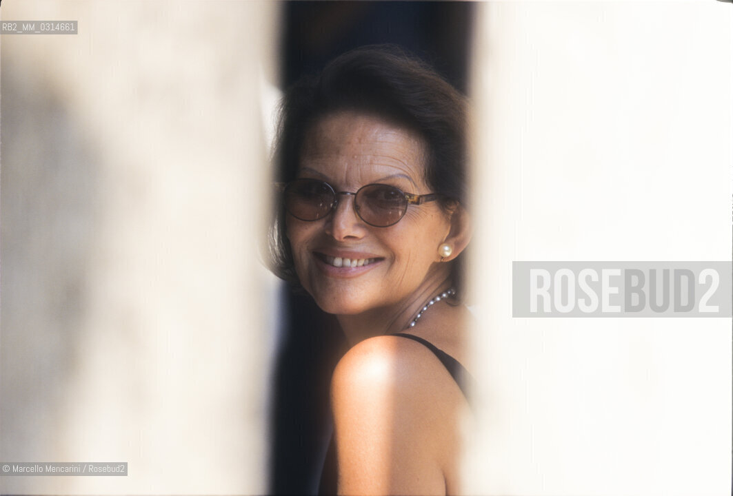 Venice, San Giorgio Island, 1996. Actress Claudia Cardinale / Venezia, Isola di San Giorgio, 1996. Lattrice Claudia Cardinale - ©Marcello Mencarini/Rosebud2
