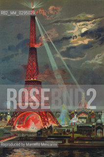 Expo History, Paris 1889. Light games on the Tour Eiffel / Storia dellExpo,  Parigi 1889. Giochi di luce sulla torre Eiffel - Reproduced by Marcello Mencarini
/Rosebud2