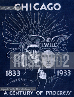 Expo History, Chicago 1933-1934. Cover of the souvenir book / Storia dellExpo, Chicago 1933-1934. Copertina del libretto ricordo  - Reproduced by Marcello Mencarini
/Rosebud2
