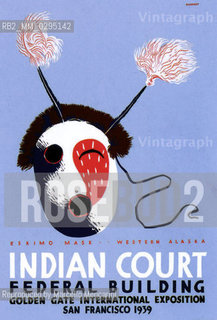 Expo History, San Francisco 1939-1940. One of the posters for the Indian Court in the Federal Palace: eskimo mask / Storia dellExpo, San Francisco 1939-1940. Uno dei manifesti per la corte indiana nel Palazzo federale: maschera eschimese - Reproduced by Marcello Mencarini
/Rosebud2