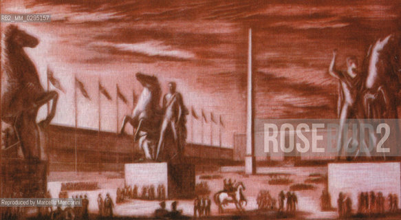 Expo History, Rome 1942. Acquerello / Storia dellExpo, Roma 1942. Watercolor - Reproduced by Marcello Mencarini
/Rosebud2