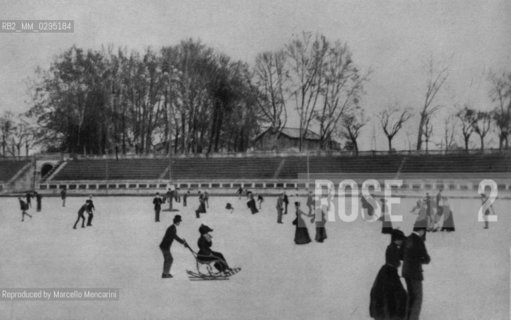 Milan, circa 1900. Ice Rink at Civic Arena / Milano, 1900 circa. Pista di pattinaggio allArena civica - Reproduced by Marcello Mencarini
/Rosebud2