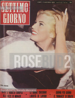 Lattrice Anita Ekberg sulla copertina della rivista Settimo giorno (7 aprile 1959) / Actress Anita Ekberg on the cover of Italian magazine Settimo Giorno (April 7, 1959) - Reproduced by Marcello Mencarini
/Rosebud2