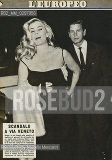 Articolo de LEuropeo del 28 settembre 1958 su lennesimo litigio tra Anita Ekberg e suo marito Anthony Steel una notte in via Veneto a Roma. I fotografi ritraggono la coppia allinizio della lite, ma poi non hanno abbastanza pellicola per lepilogo (Foto Tazio Secchiaroli) / Article of Italian magazine LEuropeo about another quarrel between Anita Ekberg and her husband Anthony Steel at night in via Veneto in Rome. At the start photographers take pictures of the couple, but they dont have enough film to photograph the end of the dispute (Foto Tazio Secchiaroli) - Reproduced by Marcello Mencarini
/Rosebud2