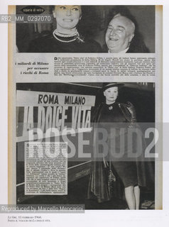 Articolo sulla prima del film La dolce vita di Federico Fellini a Milano (Le Ore, 13 febbraio 1960) / Article about the premiere in Milan of movie La Dolce Vita by Federico Fellini (Le Ore, February 13, 1960) - Reproduced by Marcello Mencarini
/Rosebud2