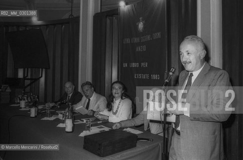 Anzio (Rome),  A Book For The Summer Award 1983. Journalist Umberto Andalini / Anzio (Roma). Premio Un libro per lestate 1983. Il giornalista Umberto Andalini - ©Marcello Mencarini/Rosebud2