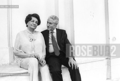 Anzio (Rome),  A Book For The Summer Award 1983. Writers Maria Bellonci and Alfredo Pieroni / Anzio (Roma). Premio Un libro per lestate 1983. Gli scrittori Maria Bellonci e Alfredo Pieroni - ©Marcello Mencarini/Rosebud2