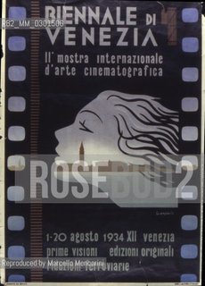Poster of second Venice Film Festival 1934 / Manifesto della seconda Mostra del Cinema di Venezia 1934 - Reproduced by Marcello Mencarini
/Rosebud2