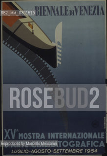 Poster of Venice Film Festival 1954 / Manifesto della Mostra del Cinema di Venezia 1954 - Reproduced by Marcello Mencarini
/Rosebud2