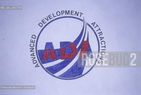 LAquila, 1994. Logo of the amusement park factory A.D.A. (Advancement Development Attraction), former weapon factory / LAquila, 1994. Logo della fabbrica di parchi giochi A.D.A. (Advancement Development Attraction), ex fabbrica di armi - ©Marcello Mencarini/Rosebud2