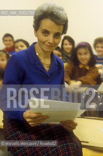 Bologna 1983. Frati Minori dellAntoniano (Franciscan Friars of Sainkt Anthony).  Chorus mistress of the Little Choir of Antoniano Mariele Ventre / Bologna 1983. Frati Minori dellAntoniano. Mariele Ventre, direttrice del Piccolo Coro dellAntoniano - ©Marcello Mencarini/Rosebud2